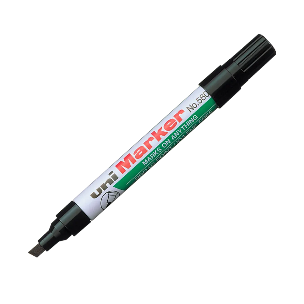Маркер MARKER, 1-5 мм, черный Uni (NO.580B SHRINK BLACK) - Фото 1